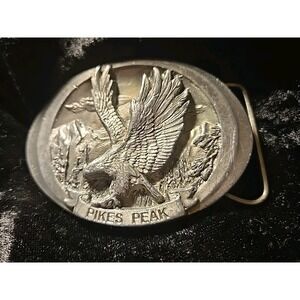 Vintage Arizona Bald Eagle Belt Buckle (1994) C&J Inc - Made In USA - Pikes Peak